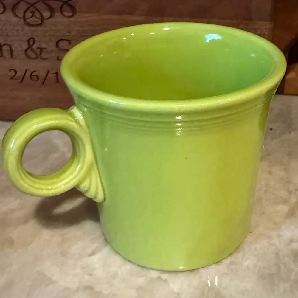 Vintage Fiesta ware chartreuse mug Rare Find
